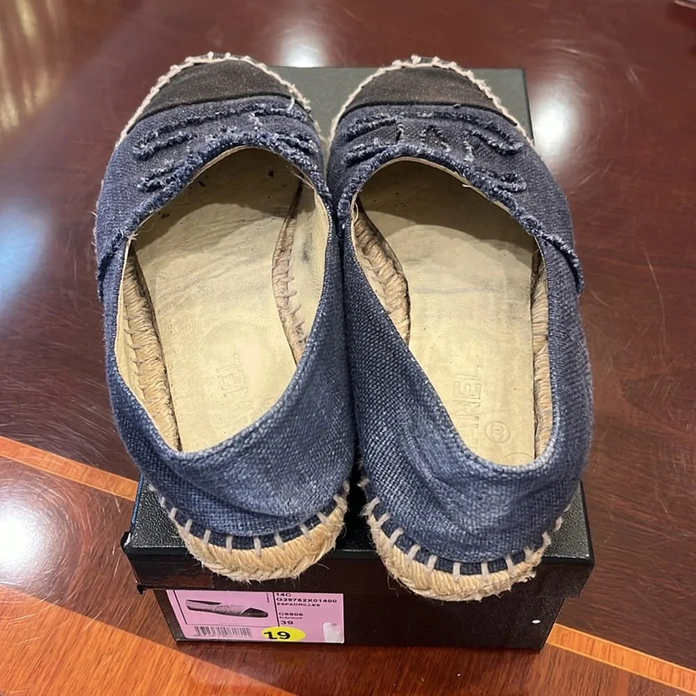 Chanel Navy Espadrilles